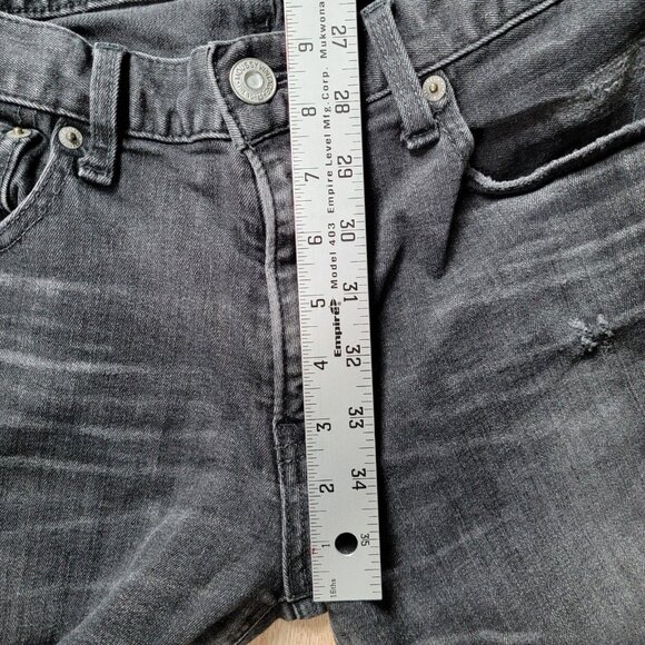 Moussy Vintage Jeans Womens 29 Gray Skinny Distressed Frayed Hem Made in Japan - Picture 16 of 16